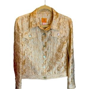 Ruby Rd. Size 12 accessory jacket. Super cute in earth tone gold